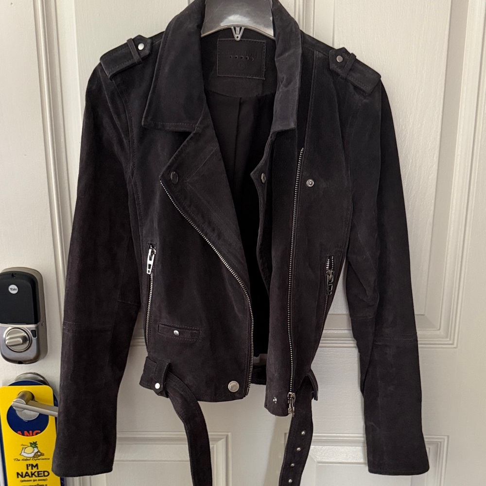 Blank NYC Black Suede Leather Jacket